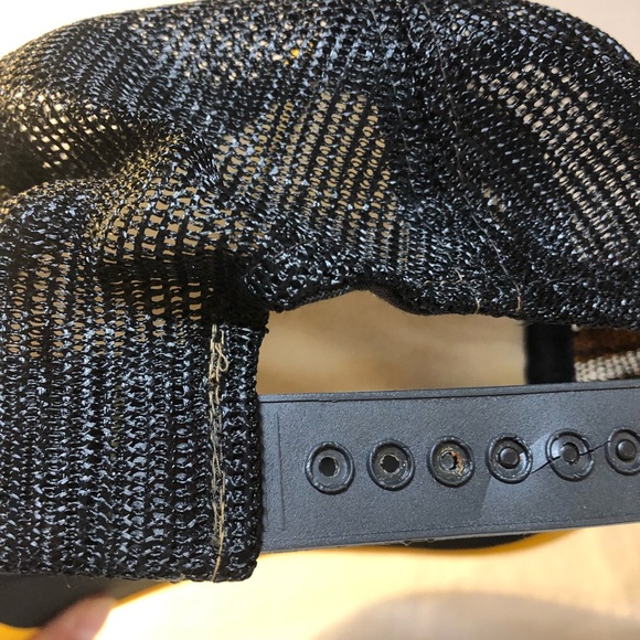 Sunoco Gold Vintage Foam Back 3 stripe Truckers Cap hat snap back - Picture 8 of 11